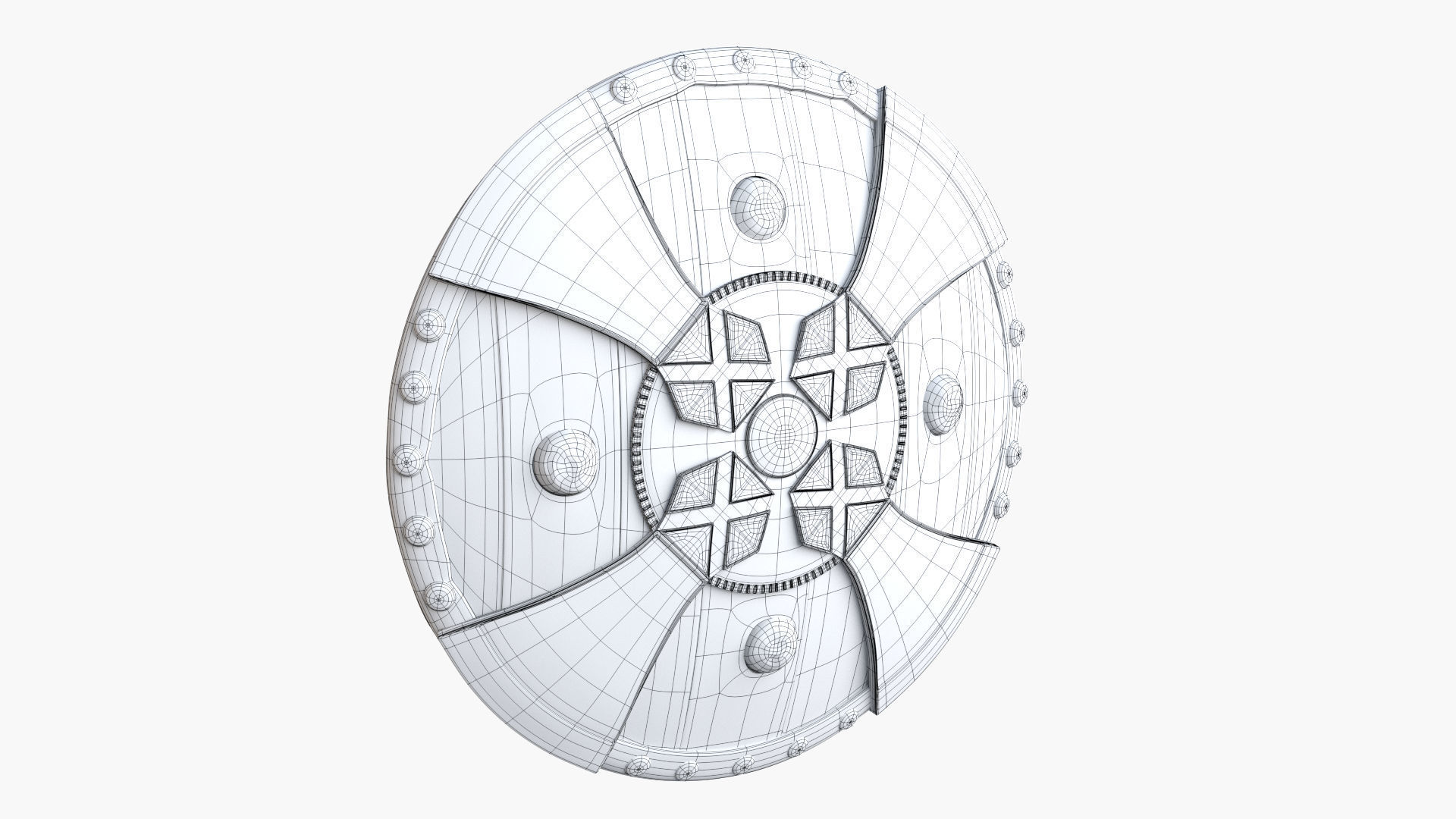 Viking Shield 3D model_9