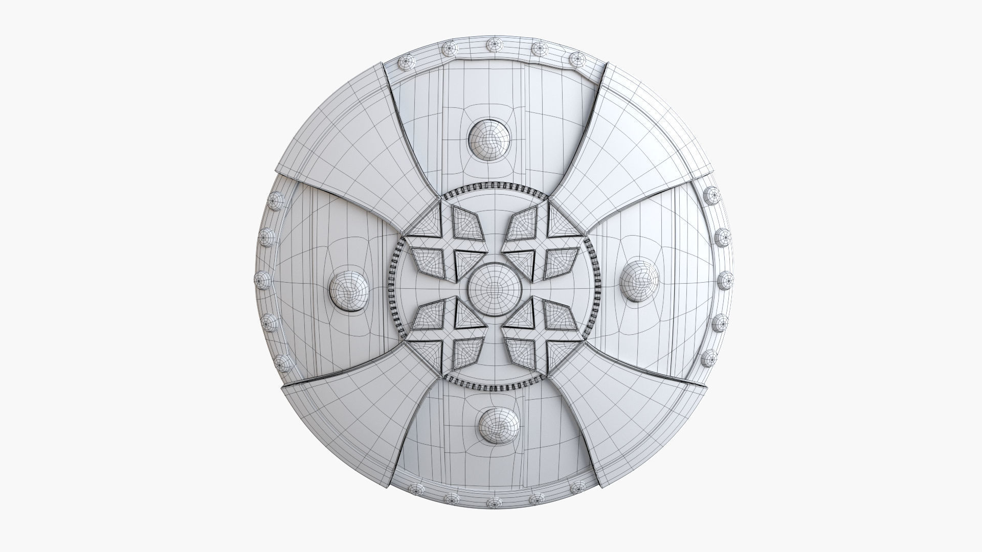 Viking Shield 3D model_13