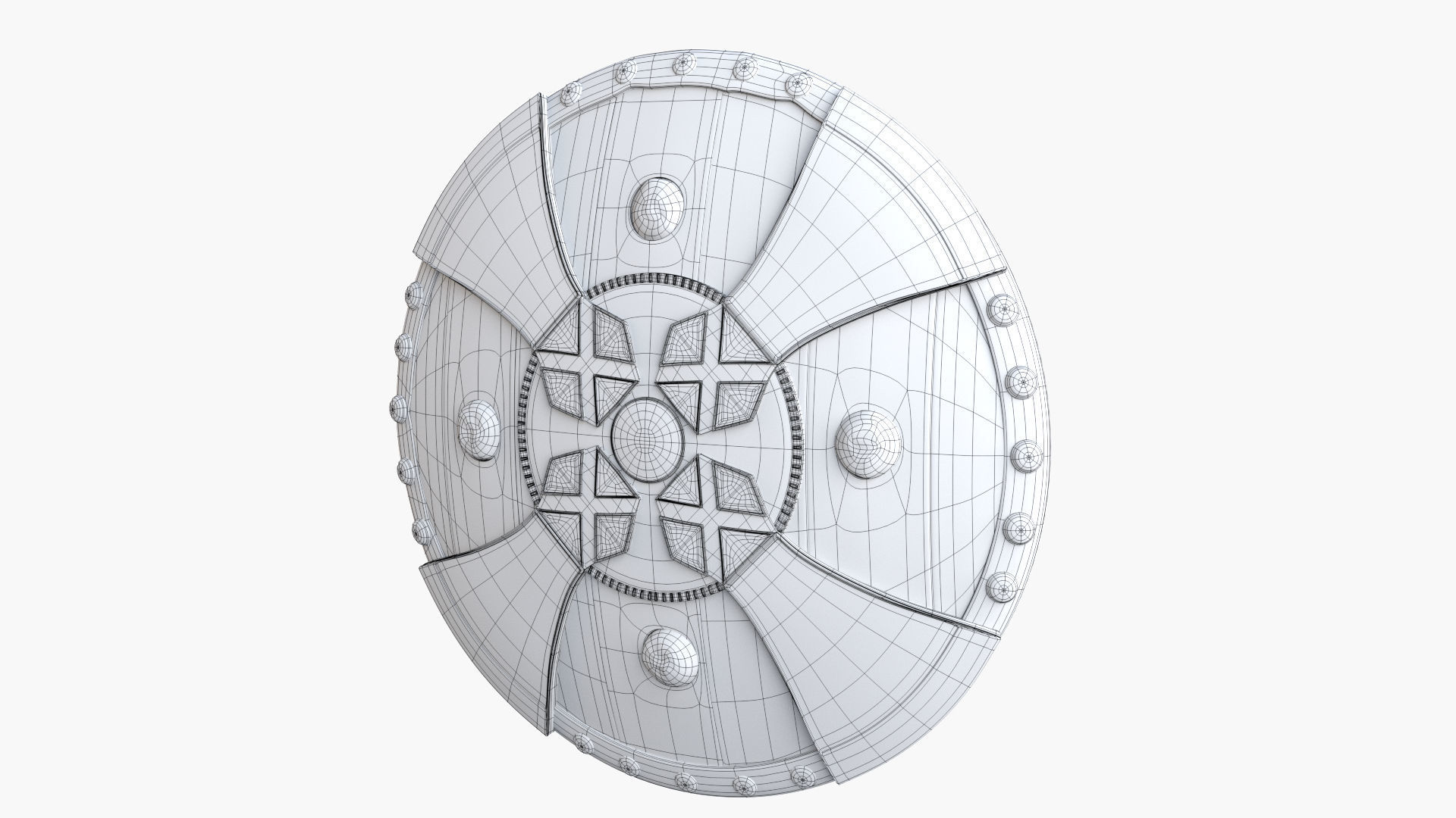 Viking Shield 3D model_12