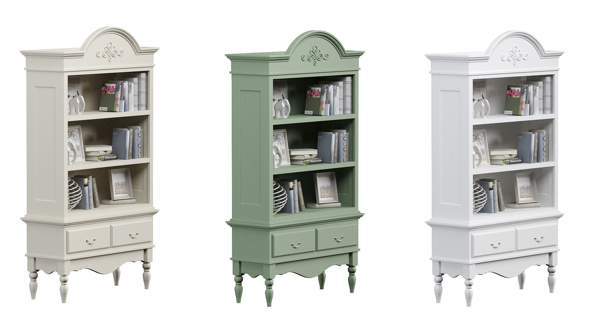 Furniture set curtain with pleats and window 3D Model Collection_27