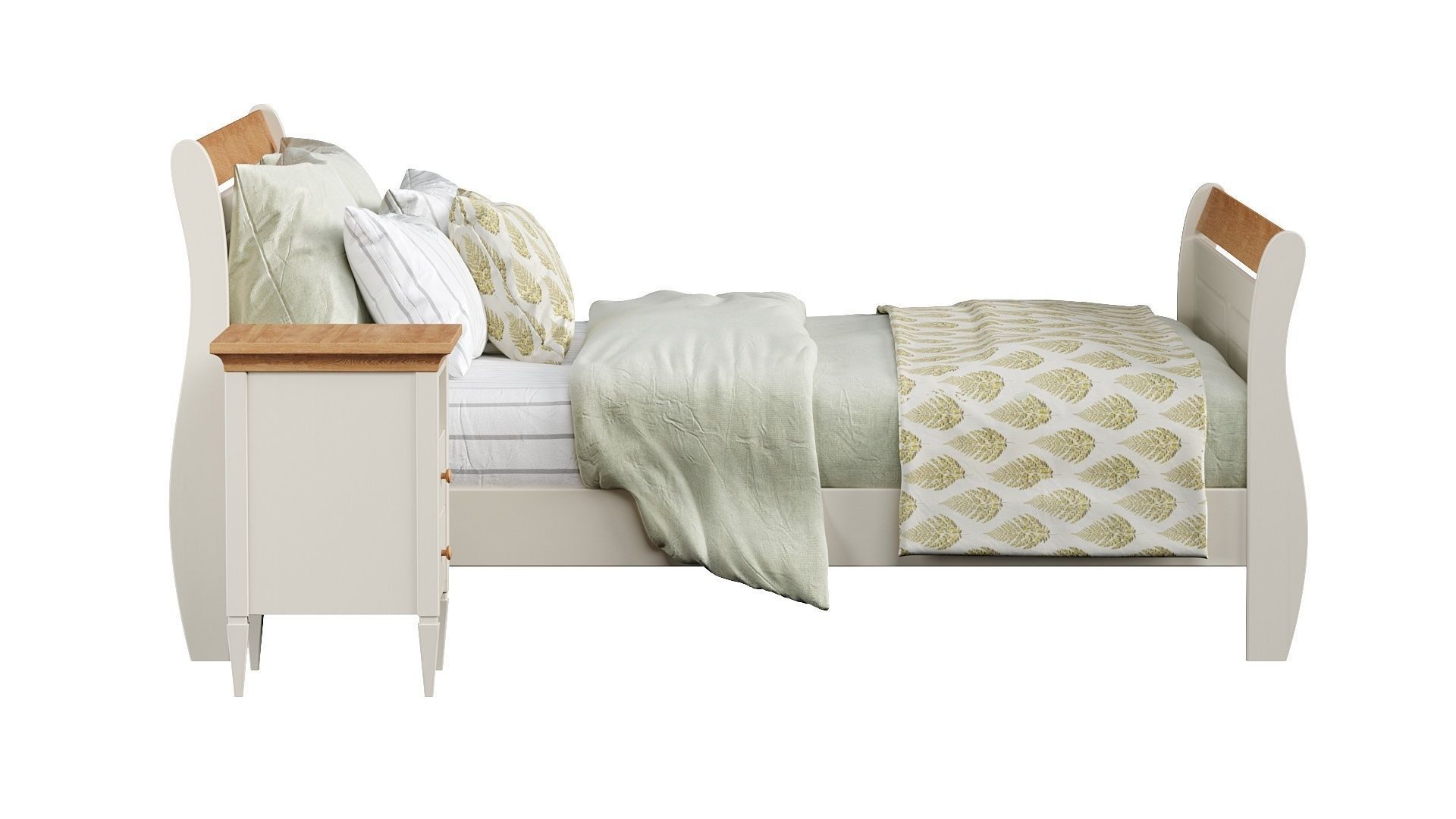 Furniture set curtain with pleats and window 3D Model Collection_14