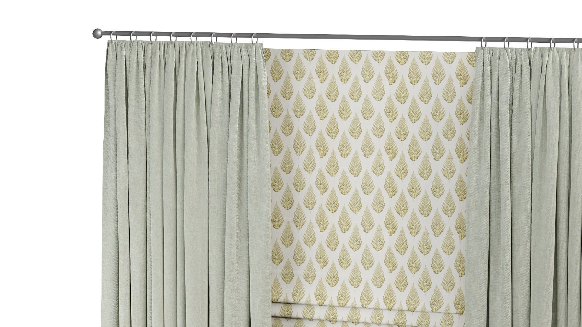 Furniture set curtain with pleats and window 3D Model Collection_18