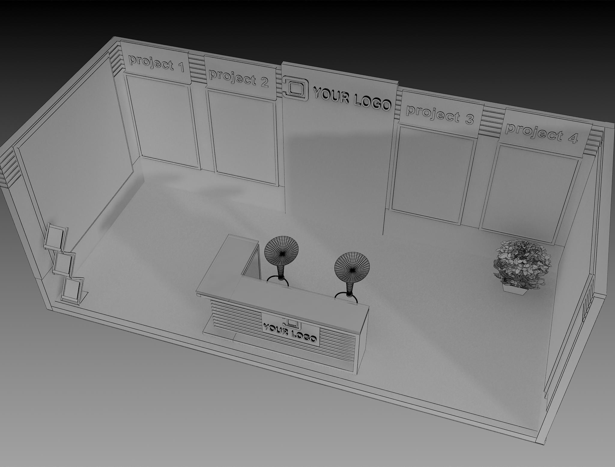 Booth Exhibition Stand a419c  3D model_9