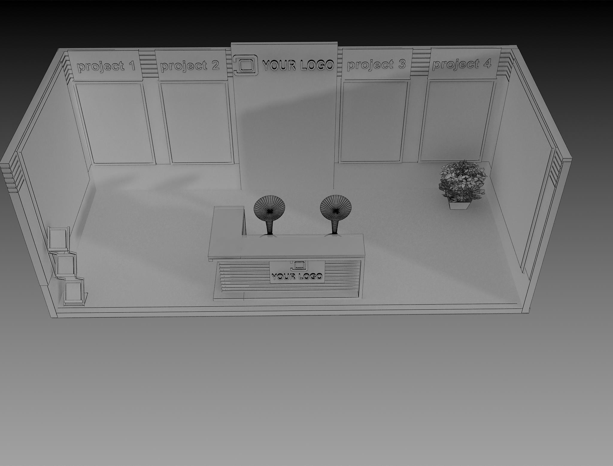 Booth Exhibition Stand a419c  3D model_5