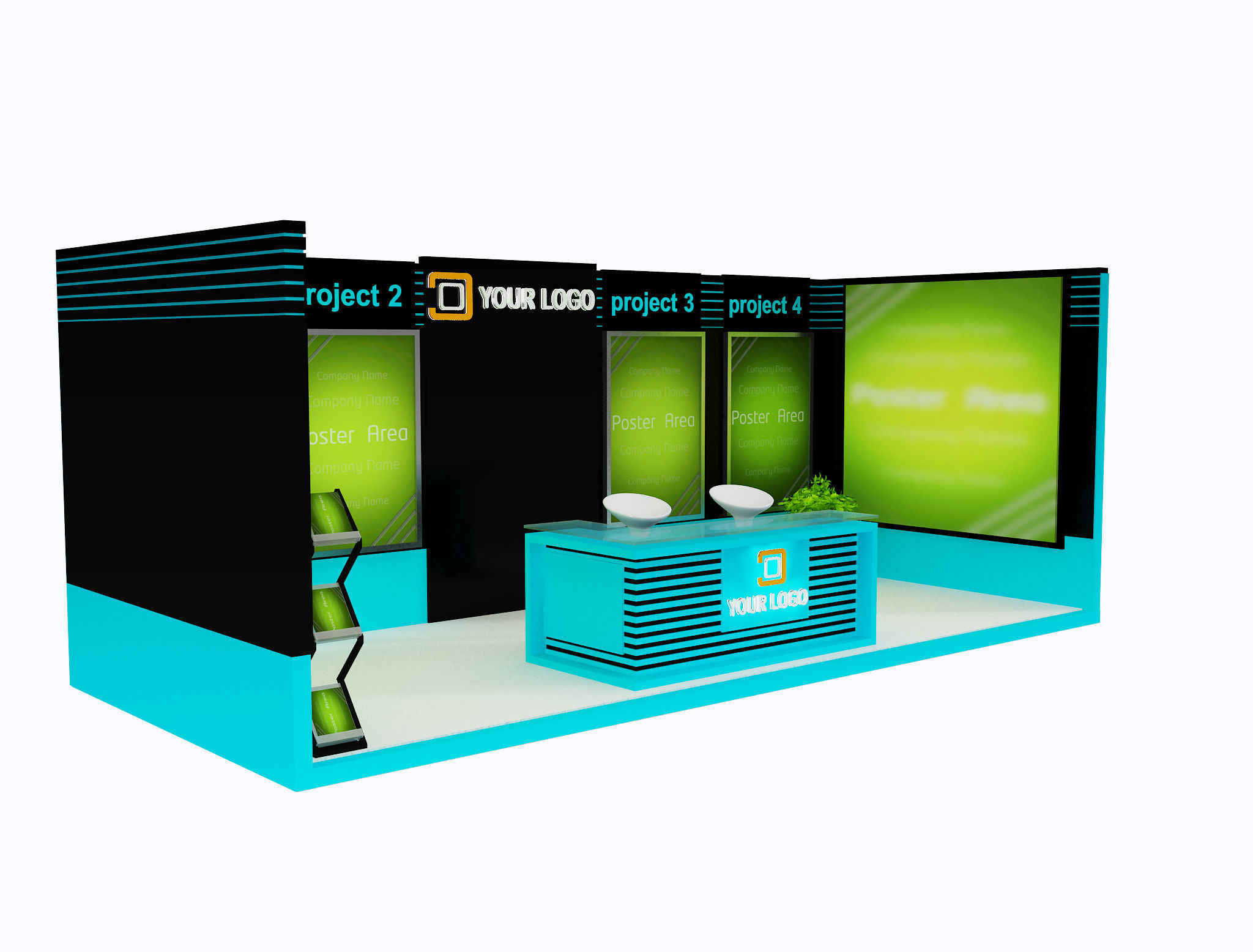 Booth Exhibition Stand a419c  3D model_2