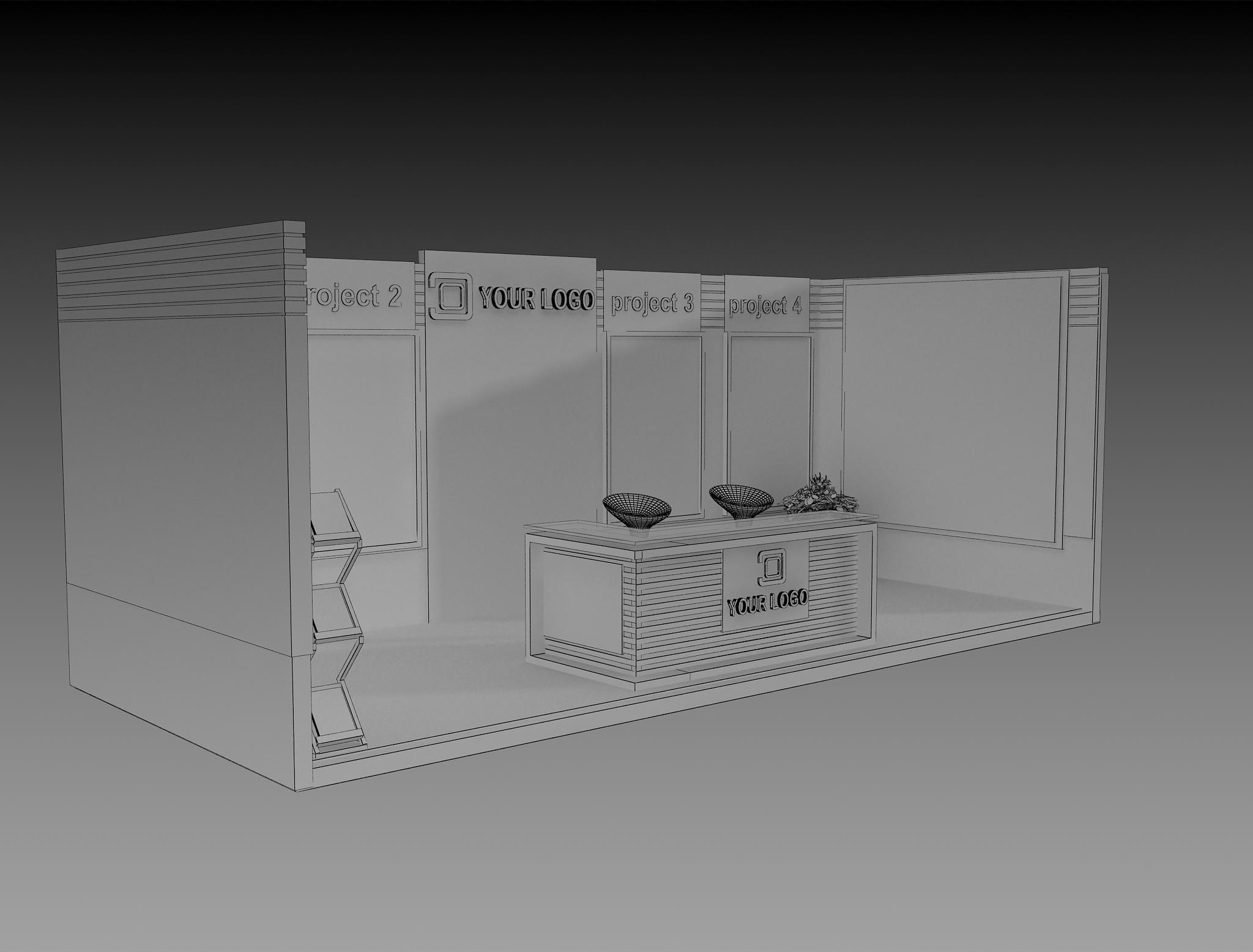 Booth Exhibition Stand a419c  3D model_3