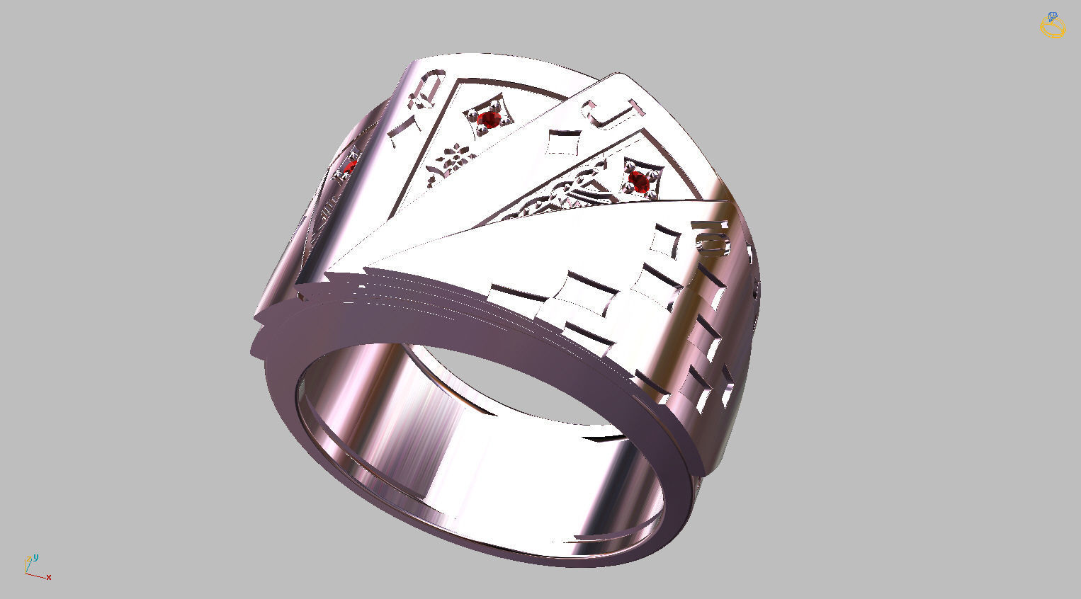 Poker Ring 3D print model_4
