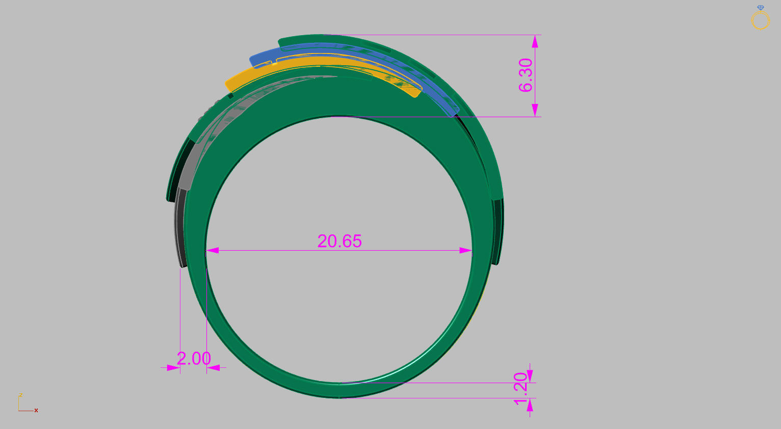 Poker Ring 3D print model_11