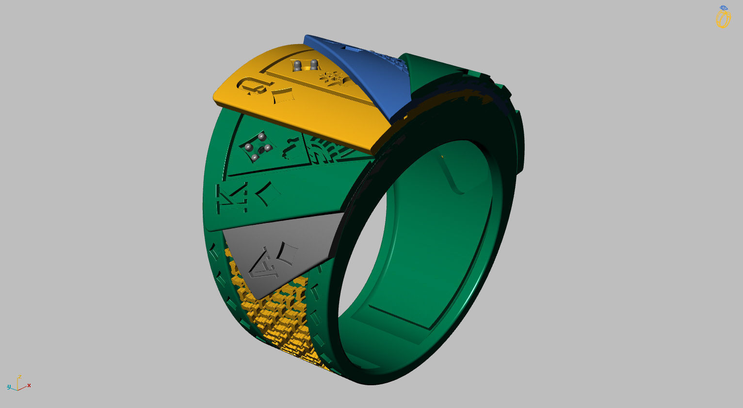 Poker Ring 3D print model_6
