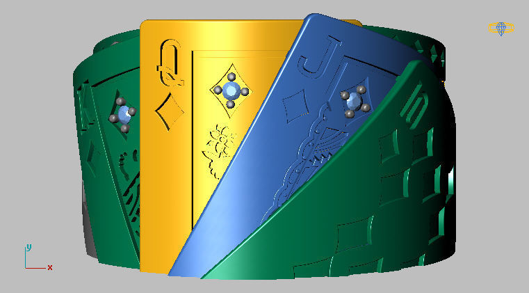 Poker Ring 3D print model_7