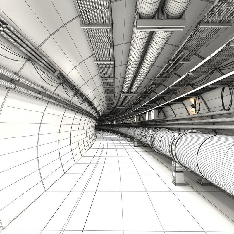 Large Hadron Collider Particle Accelerator 3D model_10