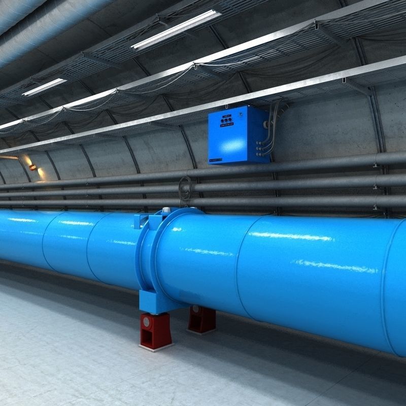 Large Hadron Collider Particle Accelerator 3D model_6
