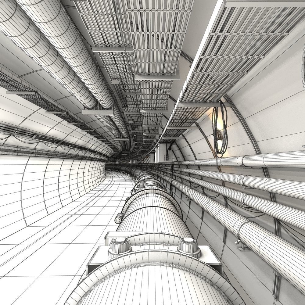 Large Hadron Collider Particle Accelerator 3D model_12