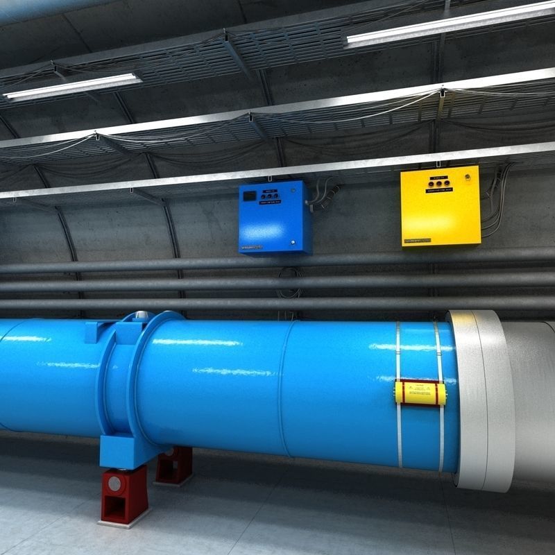 Large Hadron Collider Particle Accelerator 3D model_7