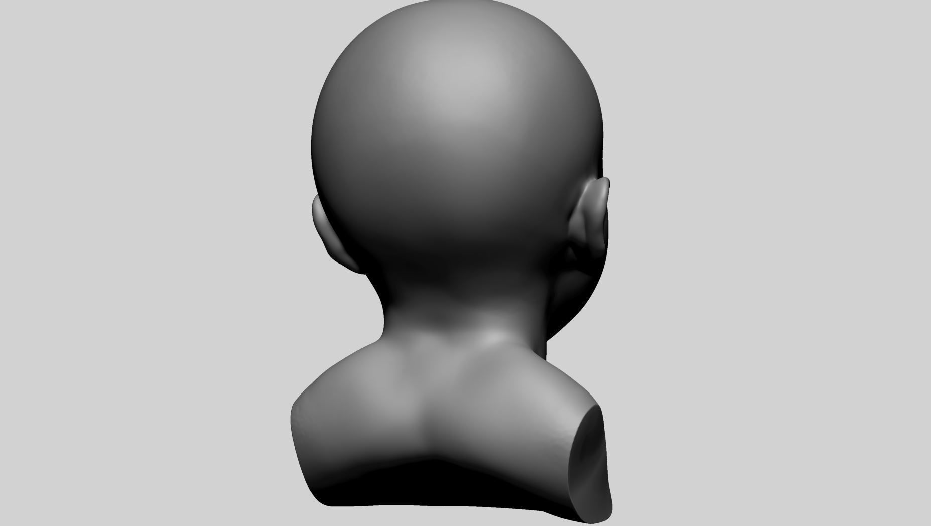Baby Head 3D model_3