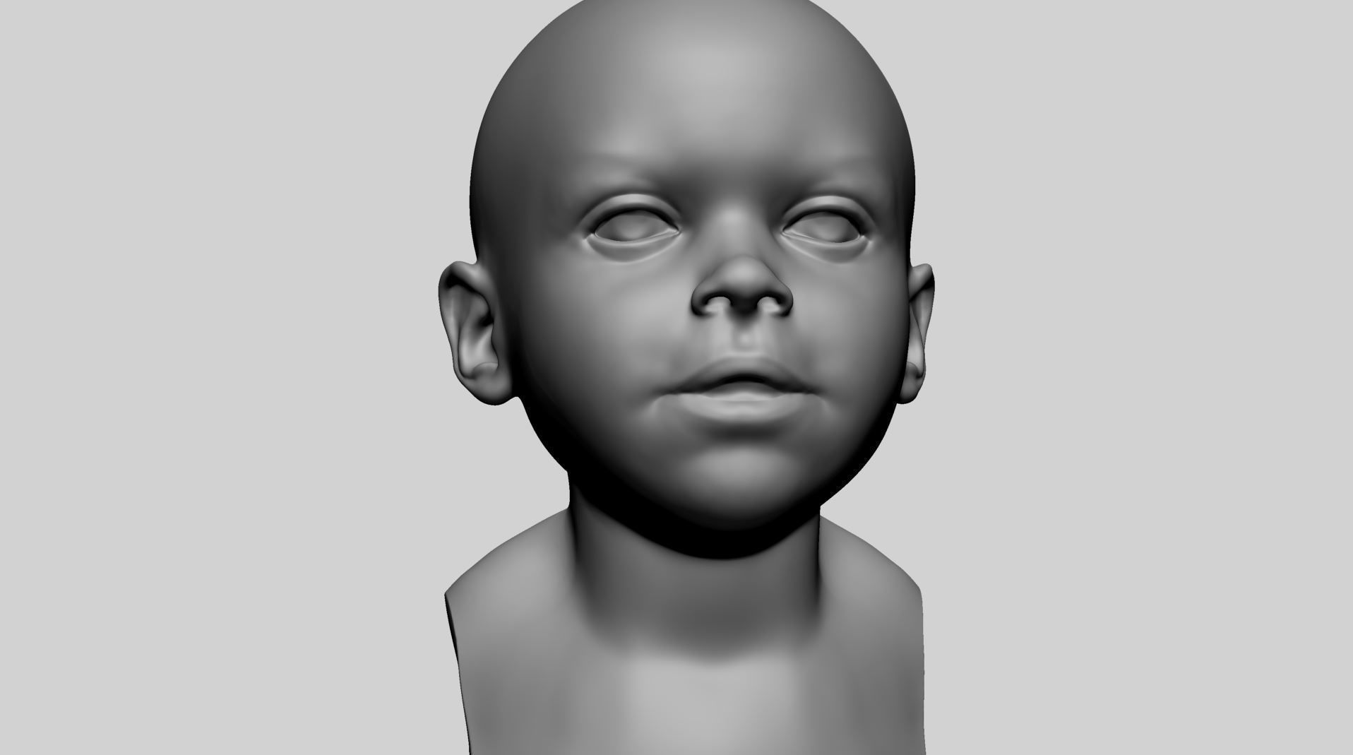 Baby Head 3D model_8