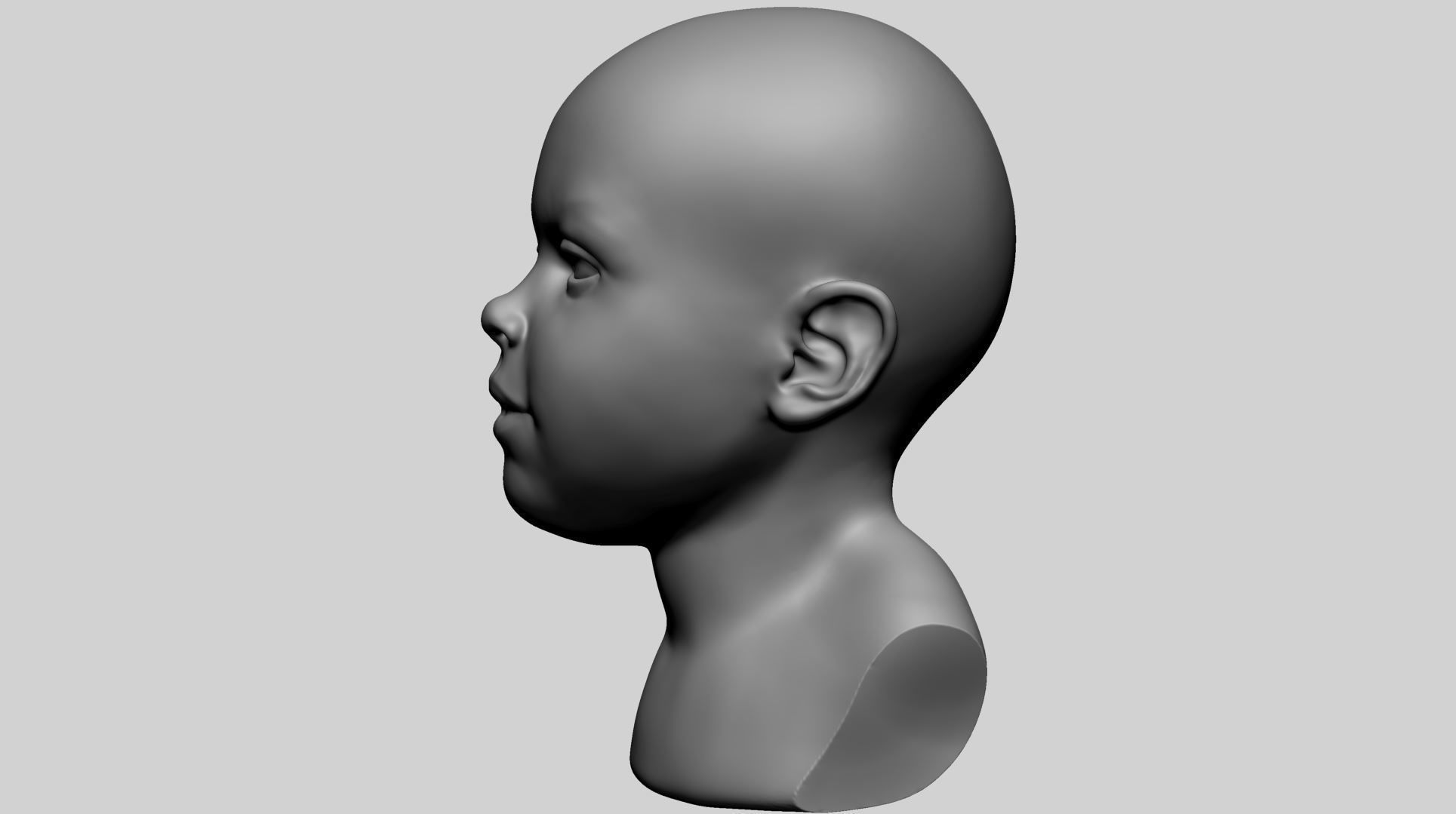 Baby Head 3D model_5