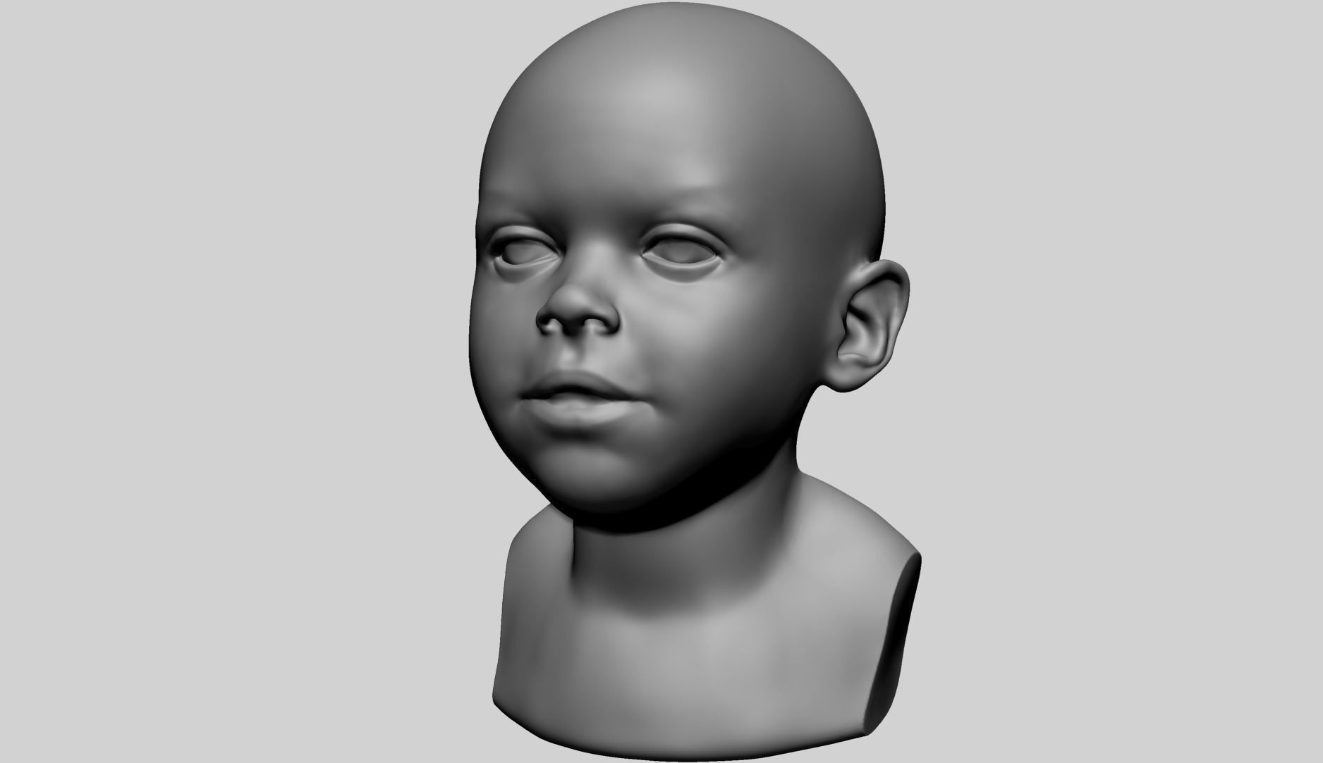 Baby Head 3D model_6