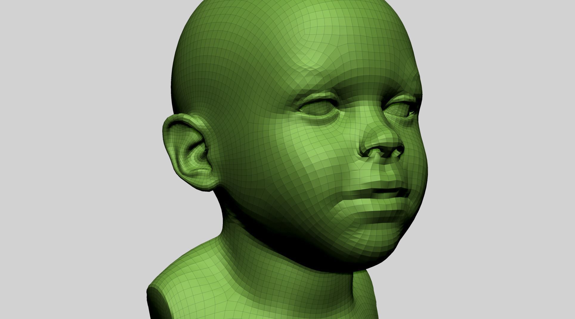 Baby Head 3D model_10