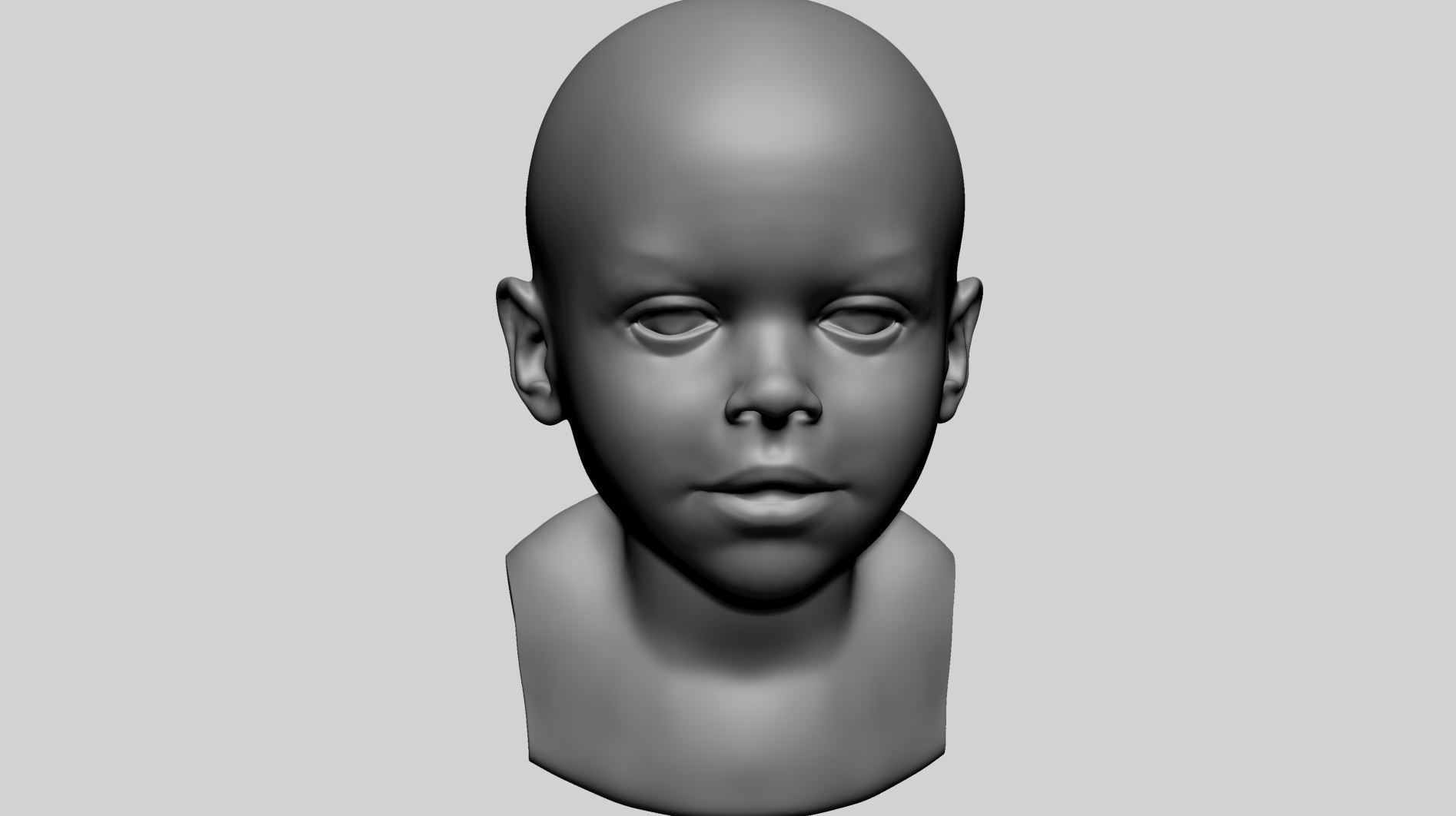 Baby Head 3D model_7