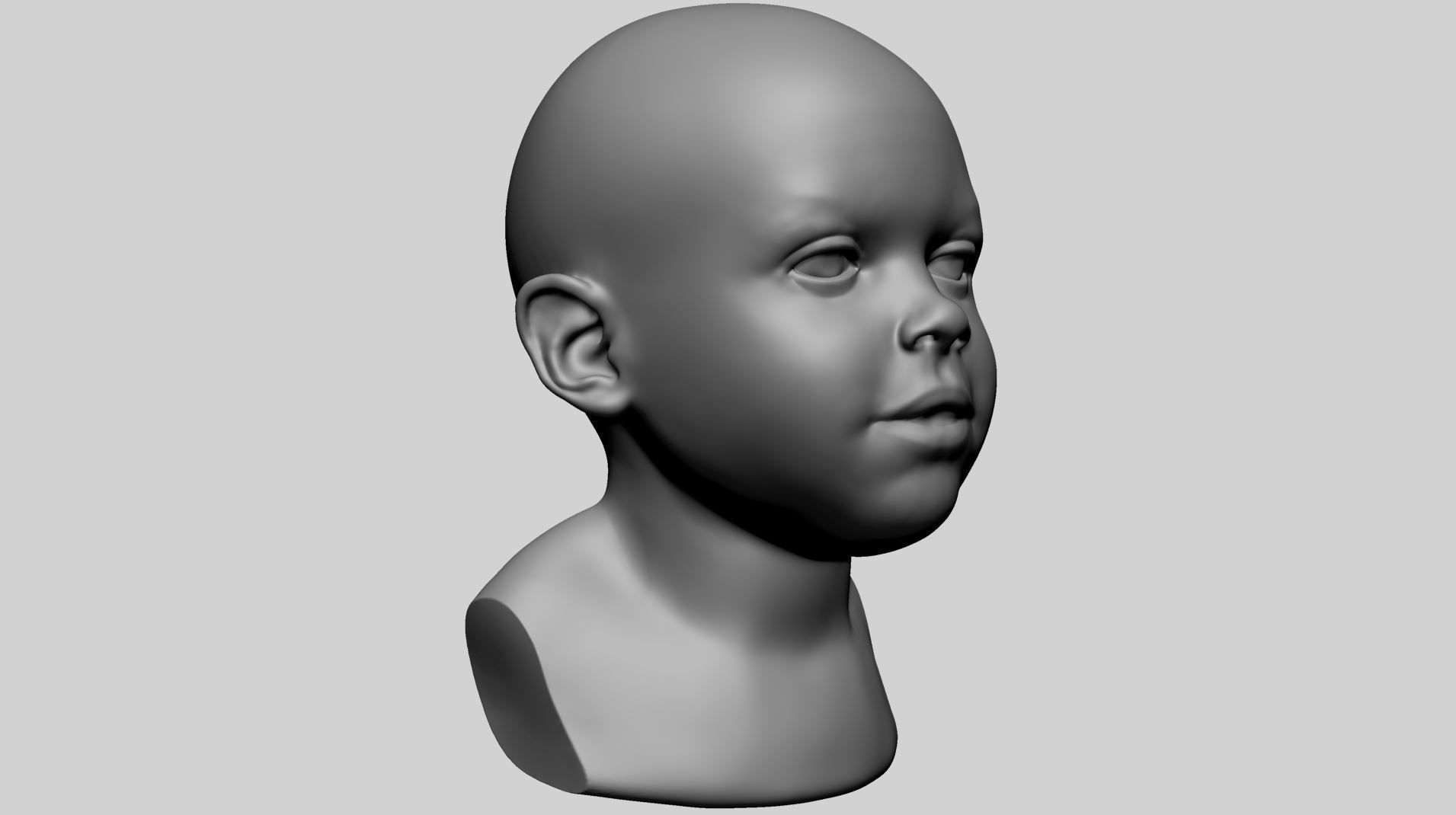 Baby Head 3D model_1
