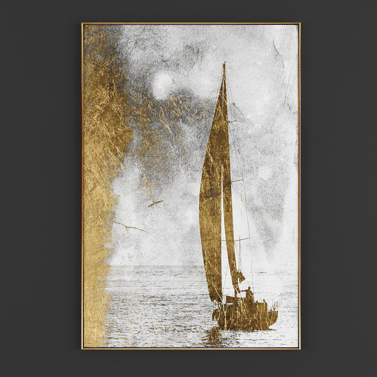 Pictures259 sailboat framed art Low-poly 3D model_2