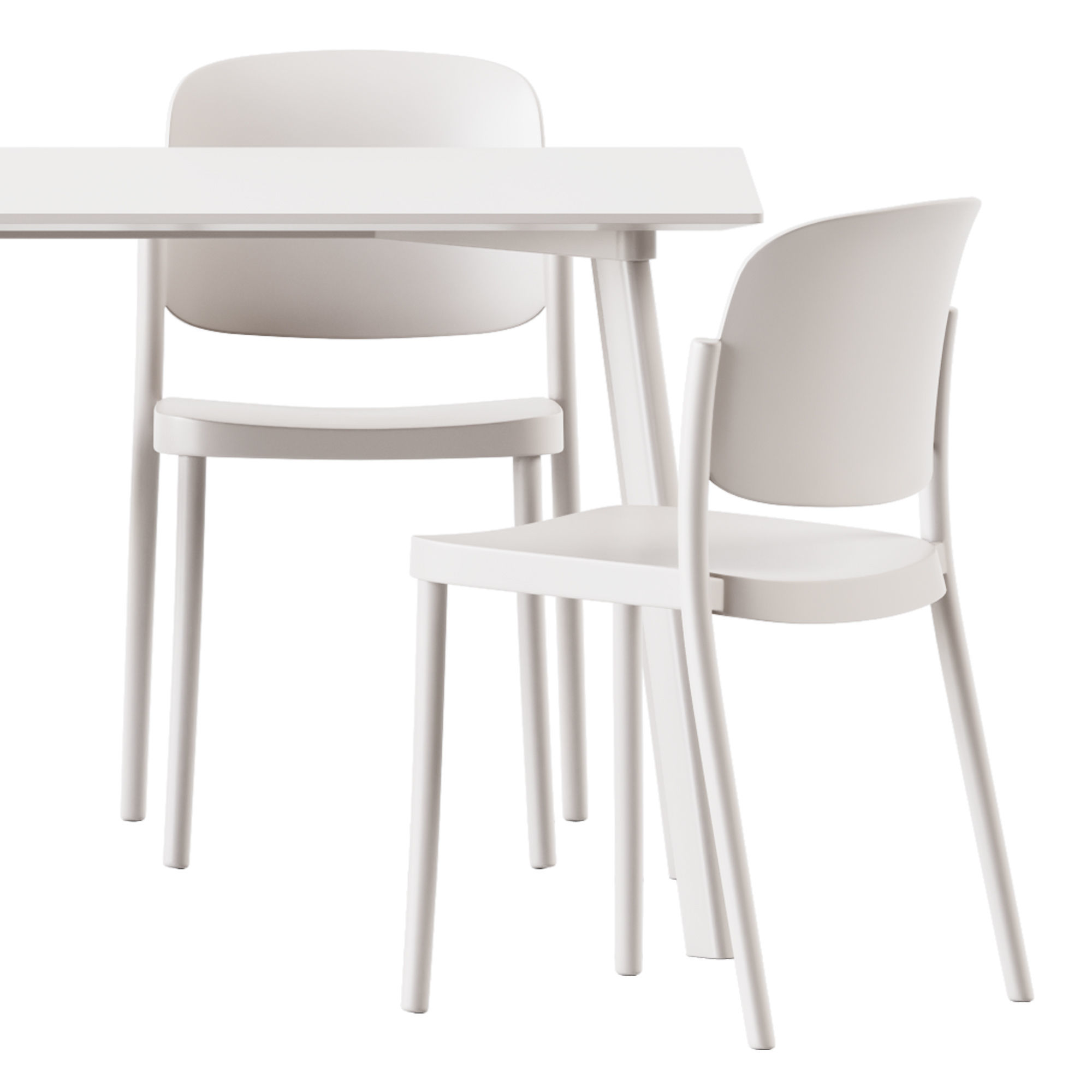 HAY Copenhague CPH Deux 210 Table and Chair Piazza 1 by Colos 3D model_4