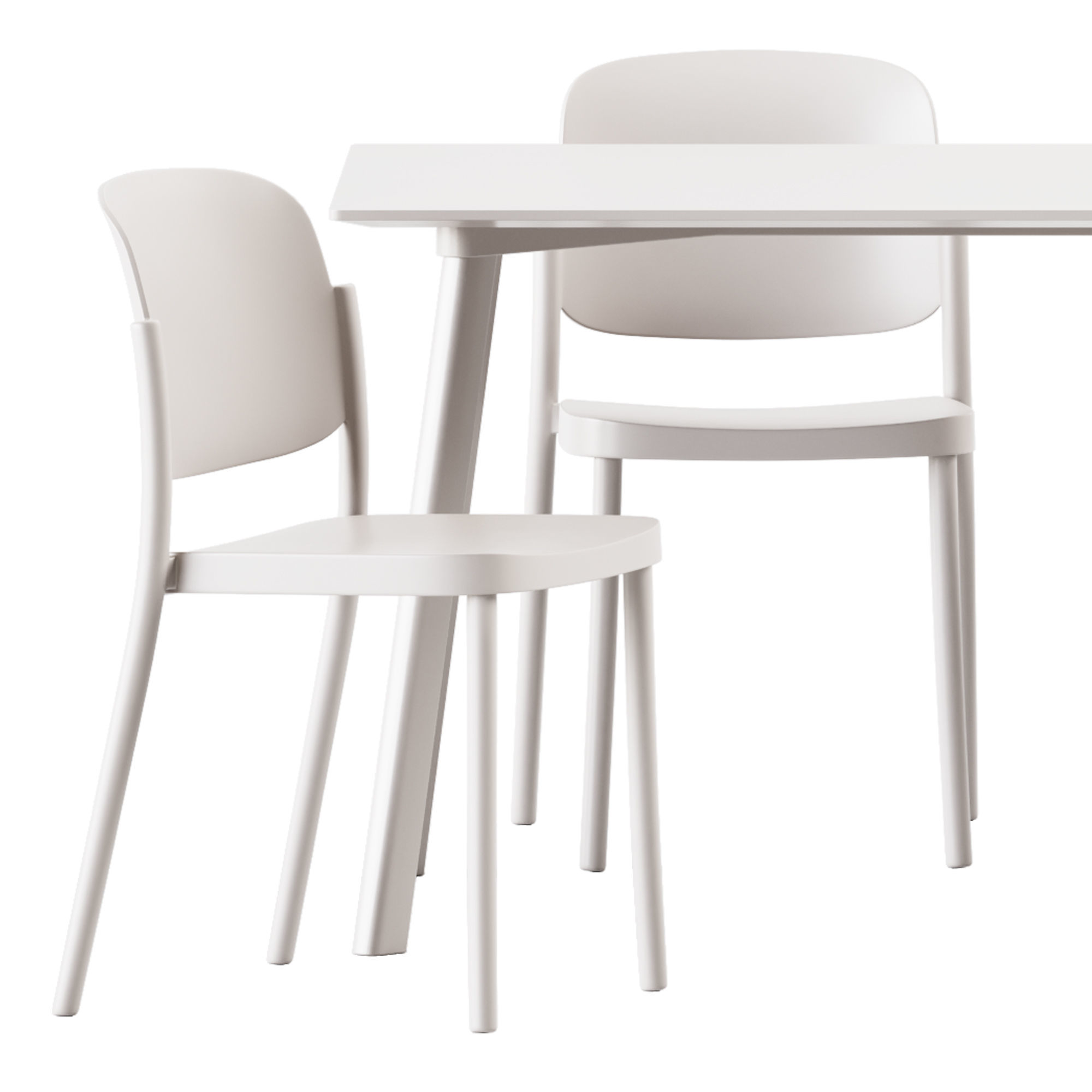 HAY Copenhague CPH Deux 210 Table and Chair Piazza 1 by Colos 3D model_2