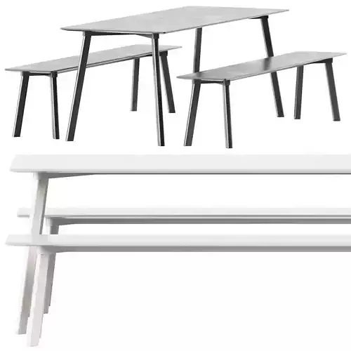 HAY Copenhague CPH Deux 210 Table and 215 Bench