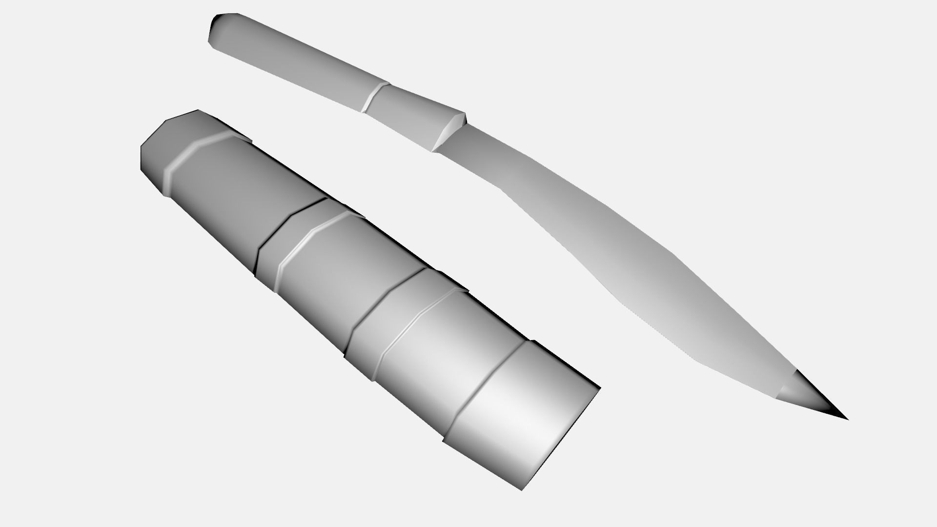 Antique knife 3D model_6