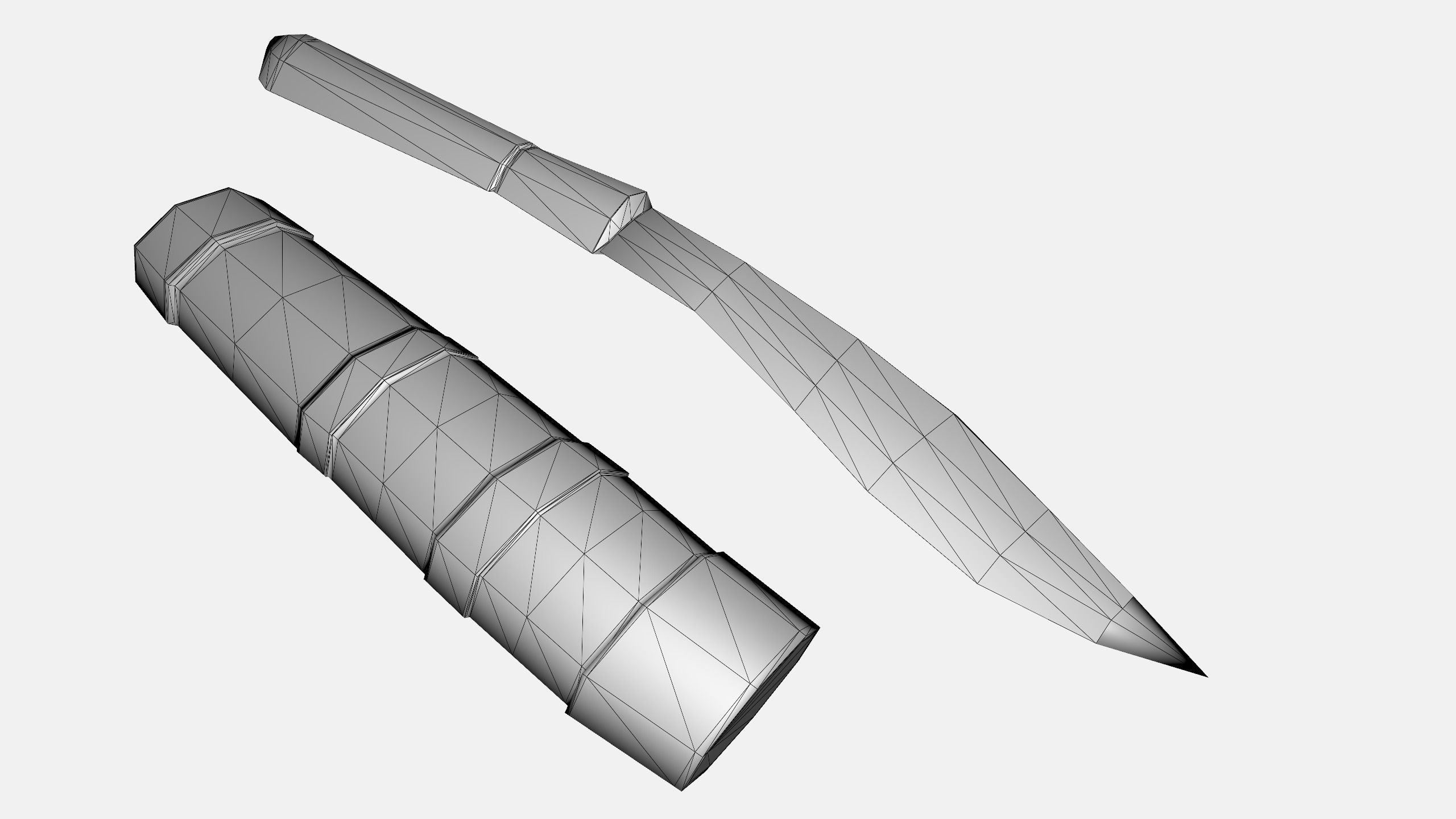 Antique knife 3D model_5