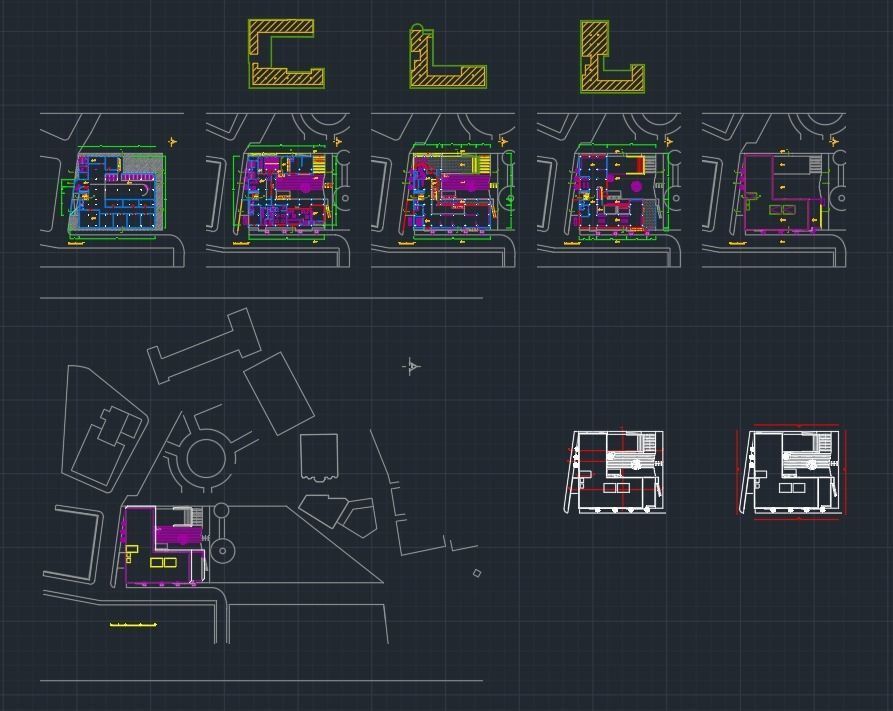 ARCHITECTURAL MUSEUM for Archicad with plans obj and fbx  3D model_16