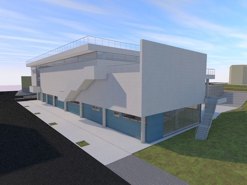 ARCHITECTURAL MUSEUM for Archicad with plans obj and fbx  3D model_4