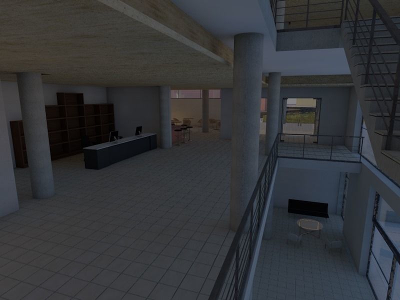 ARCHITECTURAL MUSEUM for Archicad with plans obj and fbx  3D model_11