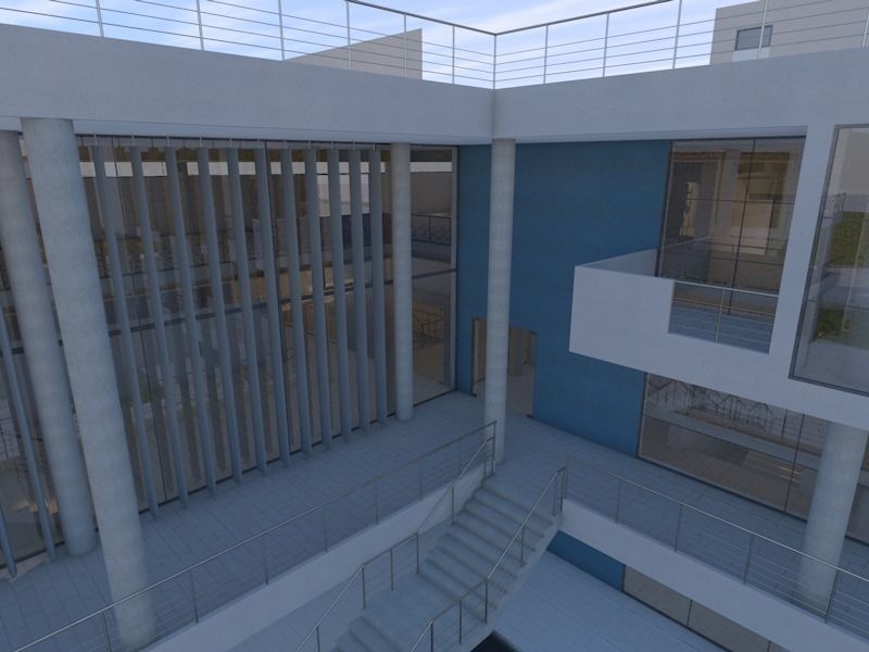 ARCHITECTURAL MUSEUM for Archicad with plans obj and fbx  3D model_8