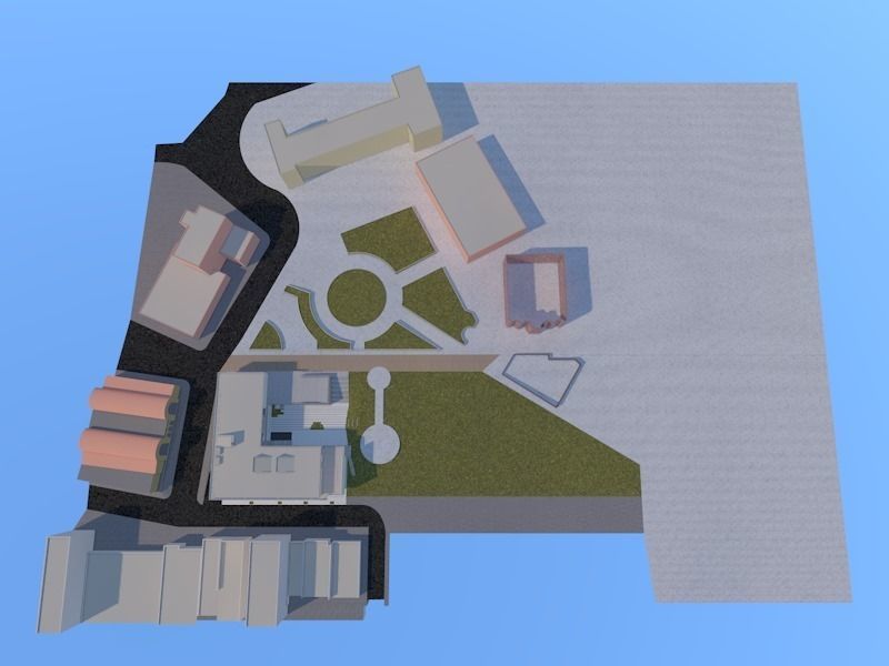 ARCHITECTURAL MUSEUM for Archicad with plans obj and fbx  3D model_14