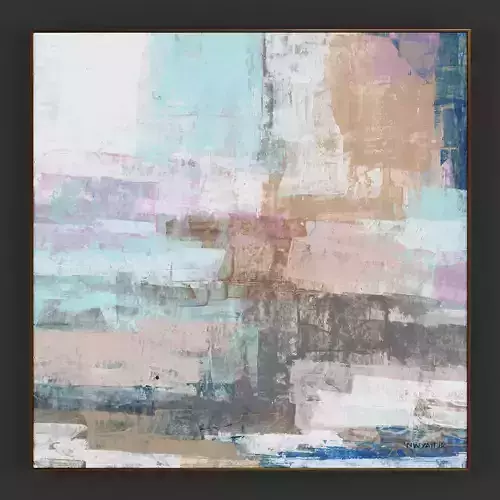 Pictures260 abstract painting on canvas Low-poly 3D model