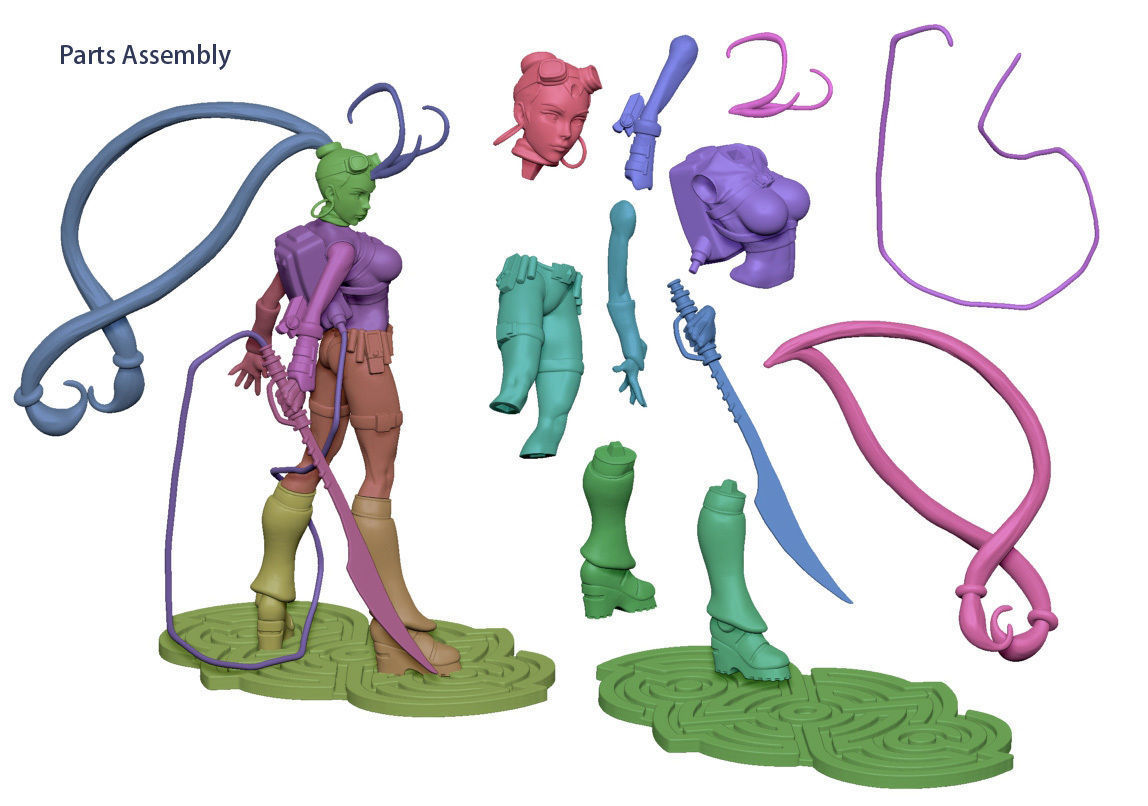 Hypergen Cyberpunk Pinup Collectable 3D print model_1