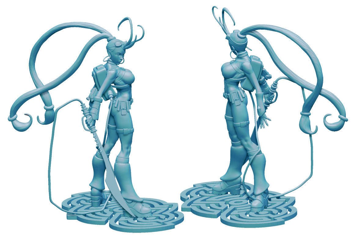 Hypergen Cyberpunk Pinup Collectable 3D print model_3