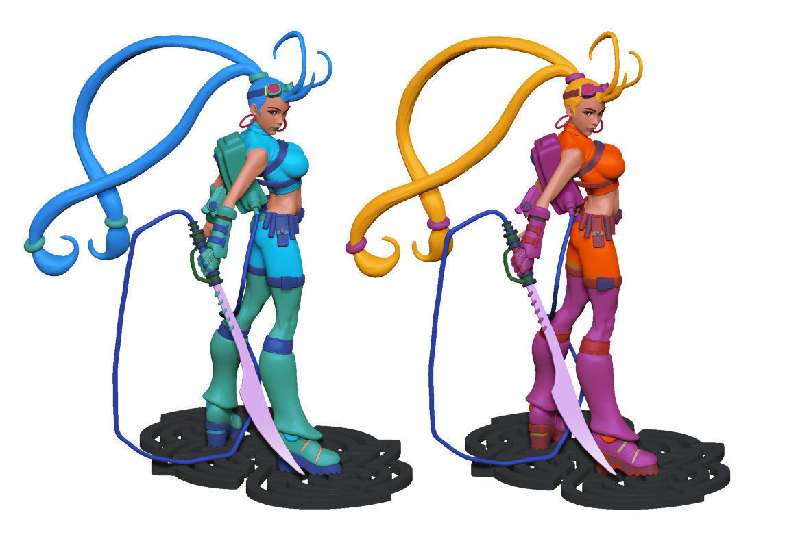 Hypergen Cyberpunk Pinup Collectable 3D print model_2