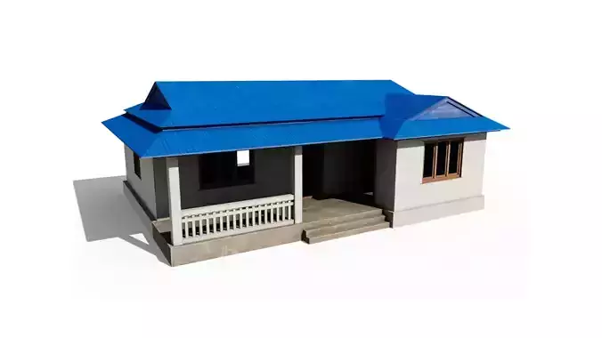 Sturdy House Low-poly 3D model