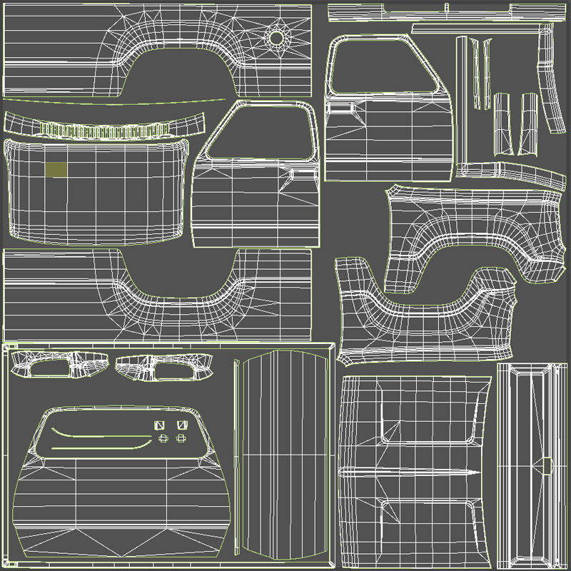 American camper truck Low-poly 3D model_47