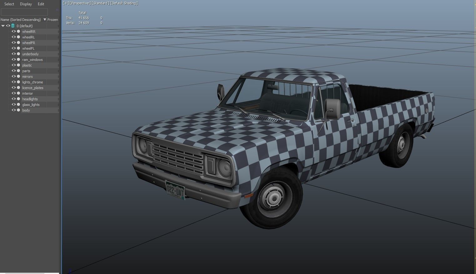 American camper truck Low-poly 3D model_43