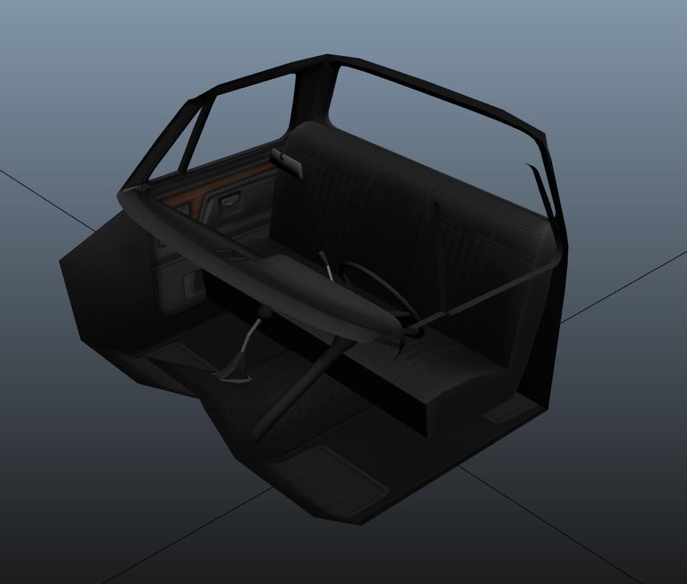 American camper truck Low-poly 3D model_39