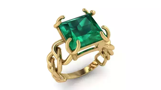 Square Princess 10 mm Chain Ring