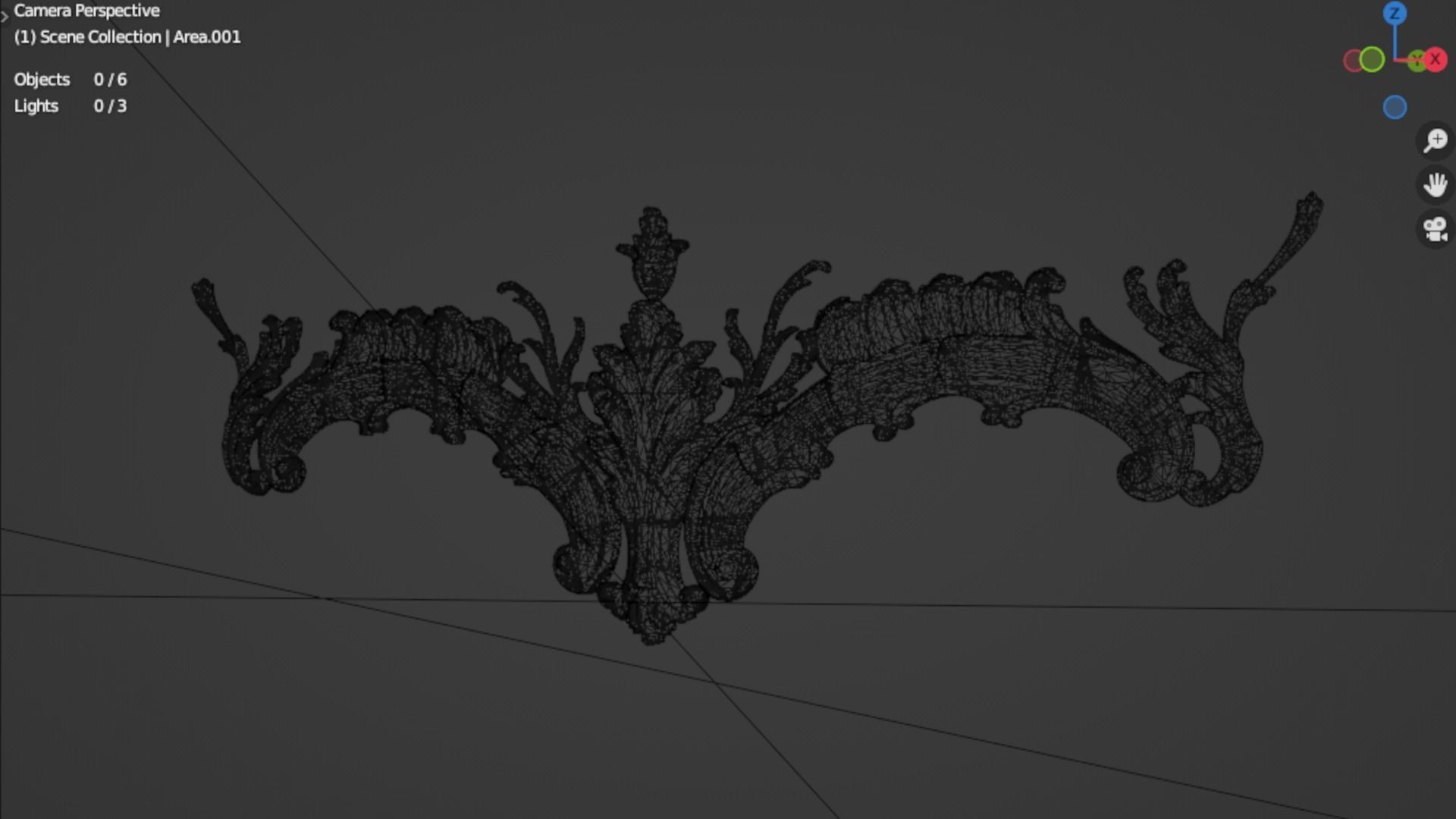 Classic decor ornament 127 3D model_6