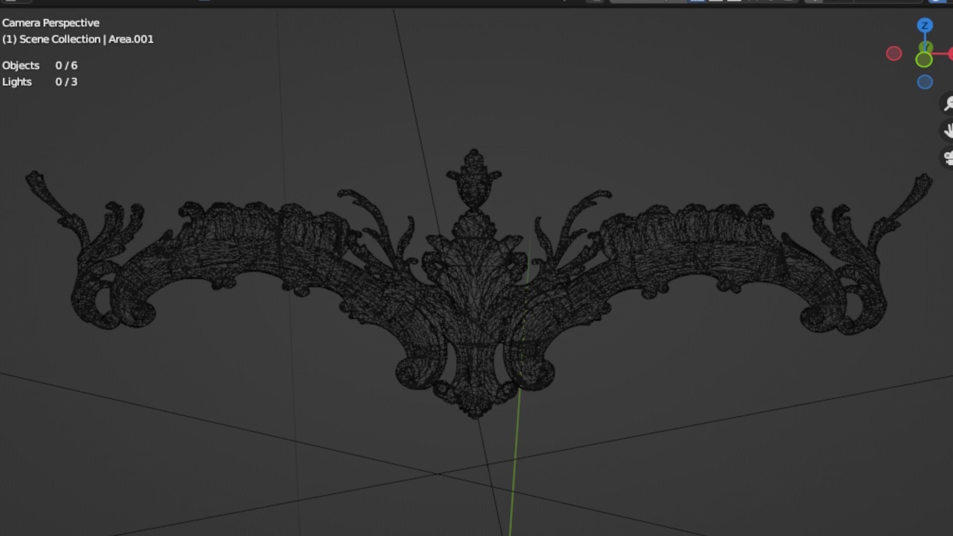 Classic decor ornament 127 3D model_5