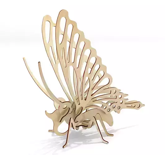 Mariposa - butterfly - Rompecabezas 3D puzzle 3D print model