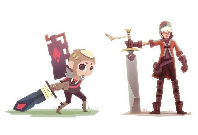 Hero character game ready  Free low-poly 3D model
