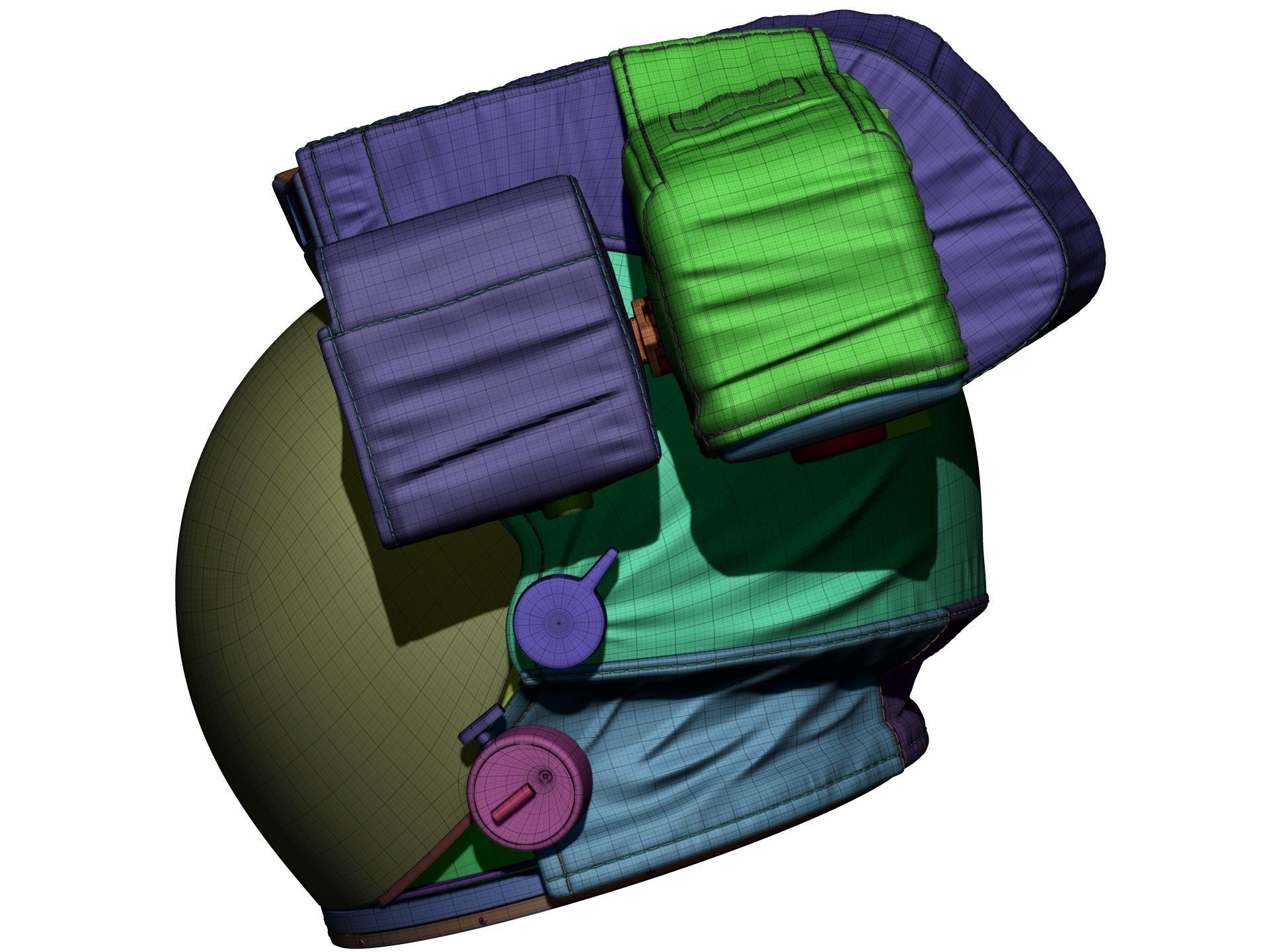 Astronaut Space Helmet - High Poly 3D model_20